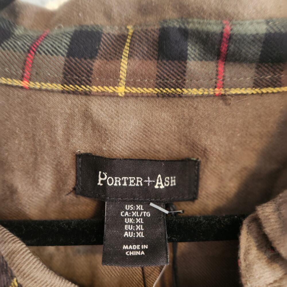Porter & Ash Men's XL‎ Olive Long Sleeve Button Up Dress Shirt NWT - Picture 5 of 7